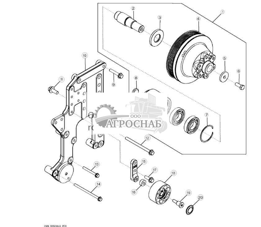 2309 Привод вентилятора на двигателе 